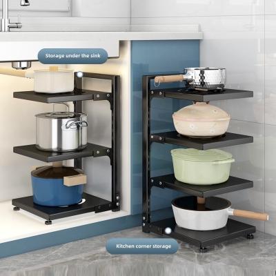 China Organizador de lavabo de cocina negro para almacenamiento ajustable en venta