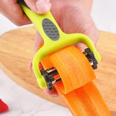 China Home Kitchen Stainless Steel Fruit Apple Rotary Potato Carrot Vegetable Swivel Peeler for sale