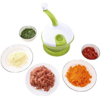 China Alimentação Máquina de cortar vegetais a mão Chopper Moinho de carne Misturador de salada Spinner com tampa à venda