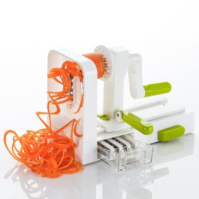 Cina Gratter rotativo per frutta e verdura 5 in 1 Multi cucina tagliatore manuale del nastro tagliabicchiere a spirale in vendita