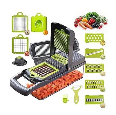 Chine Coupeuse de légumes facile à utiliser 12 en 1 Coupeuse alimentaire Coupeuse à mandoline pour accessoires de cuisine à vendre