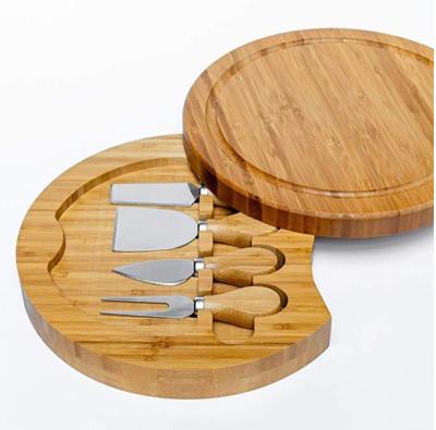 China Wooden Pizza Tools Set for Durable Customized Logo Charcuterie Board in Round Shape for sale