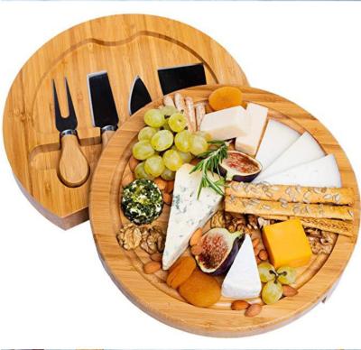 Chine Tableau de fromage en bambou durable et ustensiles pour plateau de fromage plateau de charcuterie à vendre