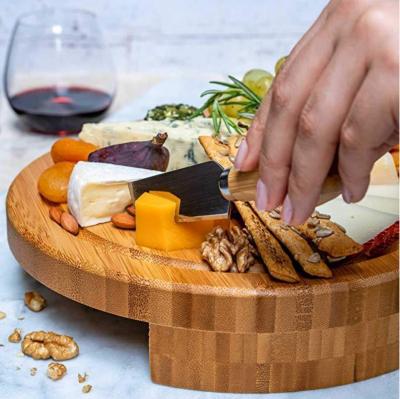 Chine 22.5*22.5*3.5cm Plateforme de fromage en bambou en bois à vendre