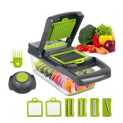 China Multifuncional Manual Cozinha Vegetal Chopper Slicer Dicer Grater de alimentos Logotipo personalizado à venda