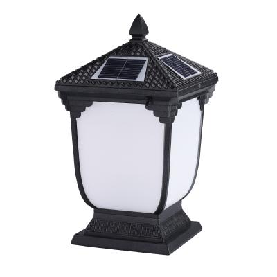 China Die-cast aluminum ip55 dimmable waterproof high quality modern aluminum led solar pillar light for sale