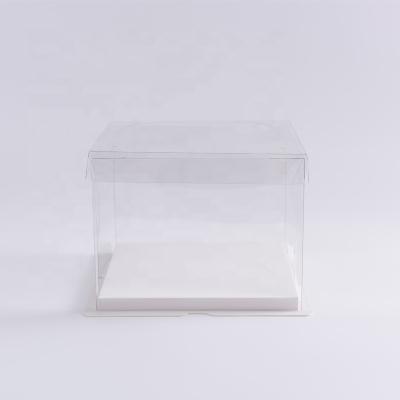 China Recyclable clear cake boxes in plastic packaging box plastic cake box triangle cake transparent for sale