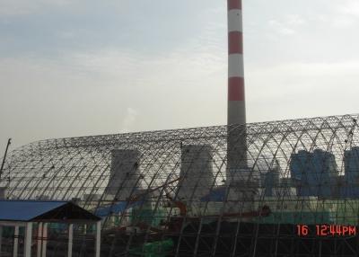 China Prefabricated Steel Space Frame Structures / Architecture Chemical Plant Coal Shed for sale