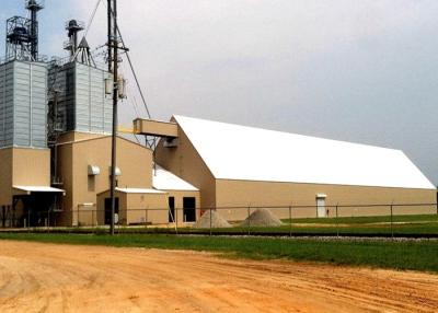 China Large Span H Section Industrial Steel Frame Building For Processing Cattle Feed for sale