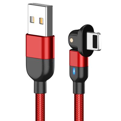 China Custom 180 Degree Rotation 2A USB Fast Charging Charging Cable For iPhone Data Cable Mobile Phone Charger Cable for sale