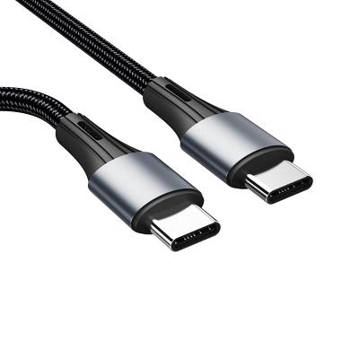 China New 100W Speed ​​USB C to USB C Cable 5A QC 3.0 Fast Charging Nylon Braided Fast Charging Data Cable Charger For Macbook Matebook Phone for sale