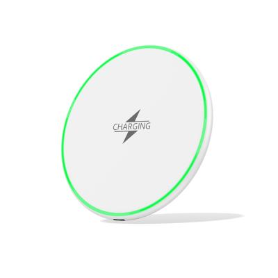 China 10W Matte Wireless Charger ABS Lead Lightweight Quick Charging Silicone with Led Light for iPod iPhone Huawei Samsung Phone Power Bank for sale