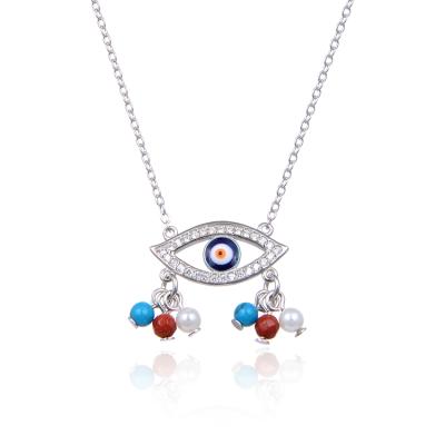 China Fashionable 925 Sterling Silver Color Devils Eye Jewelry Necklace 925 Jewelry for sale