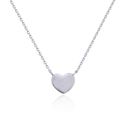 China Fashionable Sterling Silver Charm Heart Necklace For Women 925 Gold Plated Necklace for sale