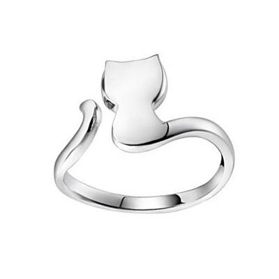 China CLASSIC Sterling Silver Cute Cat Toe Rings Open Rings Or Tail Cut Ring Girls Silver Jewelry Cute Gifts For Women for sale