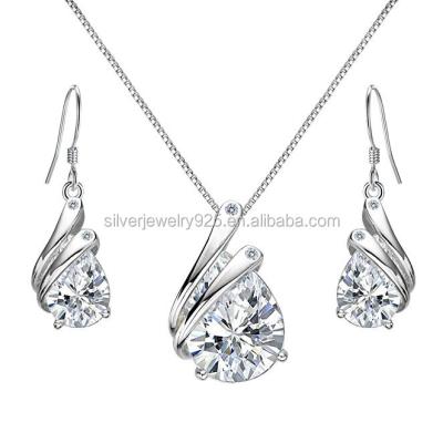 China Silver 925 Cubic Zirconia Bridal /Glass Jewelry Set for sale