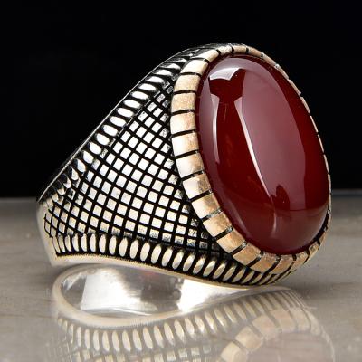 China CLASSIC High Quality Classic Colored Men Ring Male Jewelry 18k Black Plated Ring With Zircon for sale