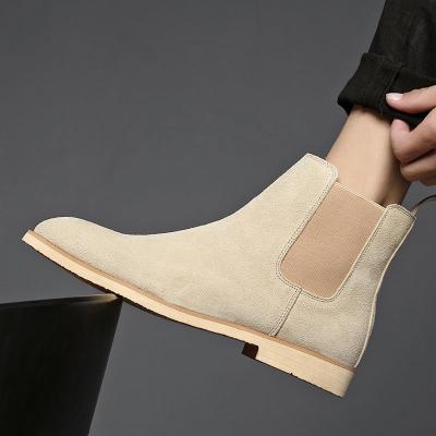 China Chelsea Boot Men Suede Leather de Hommes Hombre custom made genuine leather mens tops luxury wholesale lightweight ankle high tops for sale