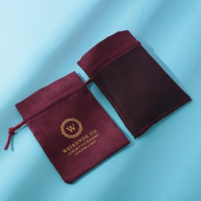 China 8*10cm Natural Rose Custom Suede Cloth Jewelry Pouch Bags, Customized Drawstring Bag Suede Jewelry Pouch Drawstring Bags for sale