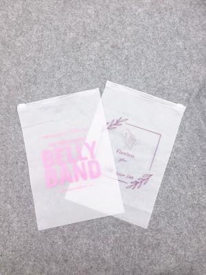 China Custom logo moisture proof frosted eco-friendly plastic ziplock packaging bag for clothes plastic bag for clothing gift underwear scarf bag for sale