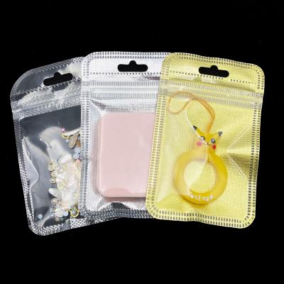 China 7*11cm Zipper Moisture Proof Bag For Nail Decoration Full Clear Plastic Packaging Bag With Zipper For Nail Art for sale