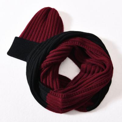 China COMMON Winter Warm Scarf Hat Set Winter Cashmere Knitted Beanie Warm Women Hats And Scarf Set for sale