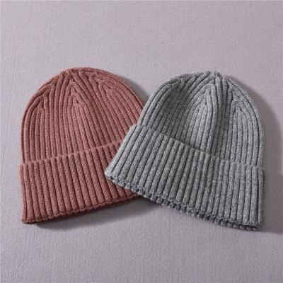 China COMMON Outdoor Running Custom Knitted Beanie Hat Striped Wholesale Cuffed Winter Knit Beanie Acrylic for sale