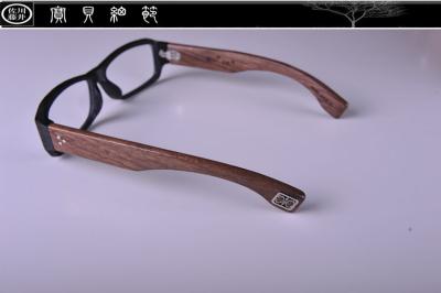 China Tortoise Wood Grain Sagawa Fujii Eyeglasses 7107D Real Wooden Eyewear for Unisex for sale