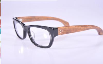 China Tea Wood Grain Sagawa Fujii Eyeglasses 7133D Real Wooden for Unisex for sale