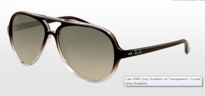 China Crystal Gray Gradient LAYBONE Oversized Cat Eye Sunglasses RB4125 - 20 823 / 32 Cats 5000 for sale