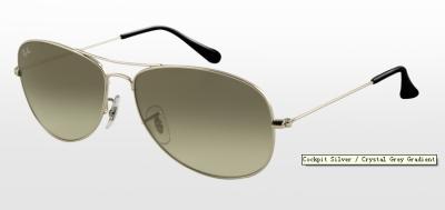 China Not Slip Silver Frame Crystal Gray Gradient LAYBONE Cockpit Sunglasses RB3362 003 / 32 for sale