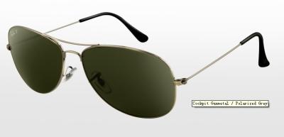 China Comfortable Wear Polarized Gray LAYBONE Cockpit Sunglasses RB3362 004 / 58 for sale