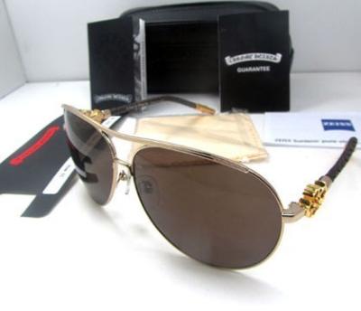 China Chrome Hearts Sunglasses JISM DB-DBL In Gold 61-15-140mm (Eye-Bridge-Temple) for sale