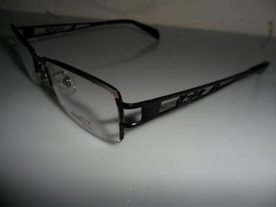 China OEM newest style half-rim acetate optical glass frames in black color for sale