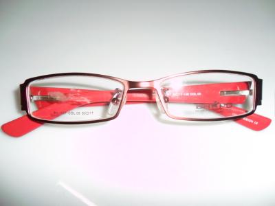 China Red mix black full rim metal optical glass frames at factory price for sale