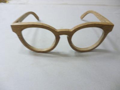 China Full rim round wooden handmade eyeglasses frames with OEM / ODM custom design for sale