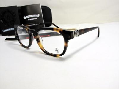 China Chrome Hearts Eyeglasses / 2012 Louvin Cup-A Black Silver Tan Frames for sale