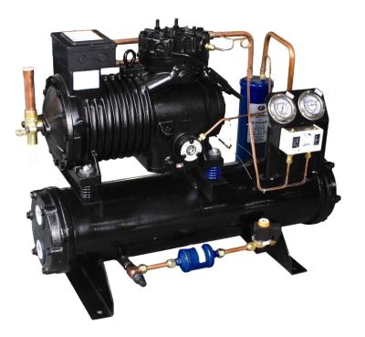 China Water Cooled Refrigeration Parts 5HP Condensing Unit With 2CS-500 Compressor for sale