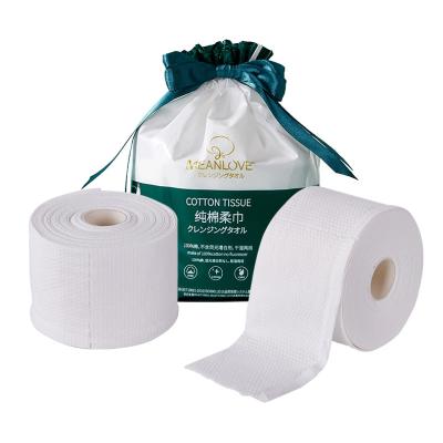 Κίνα Child-Proof cotton facial towel roll soft strech jumbo roll cleansing disposable cotton facial tissues προς πώληση