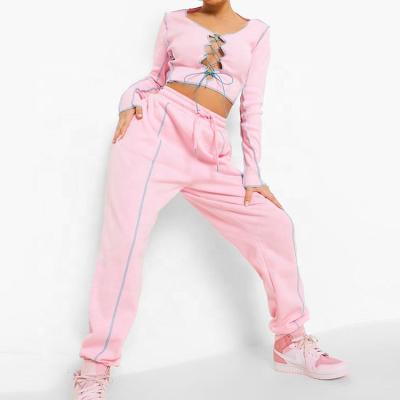 China Other High Quality Custom Women Jogging Sports Sets Workout Plain Tracksuits For Women for sale