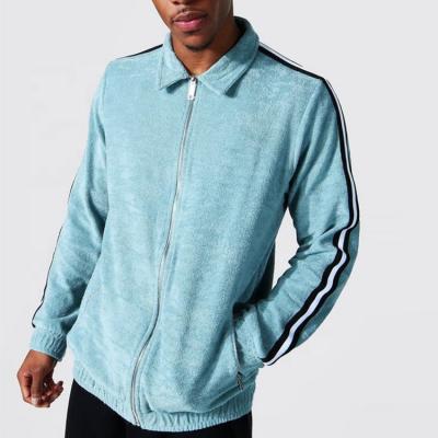 China Custom Cool Style Fleece Winter Baseball Bomber Terry Cloth Terry Cloth QUICK DRY Hot Selling Jackets For Men for sale