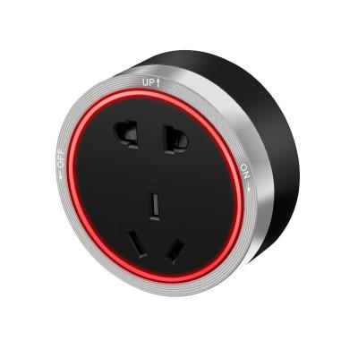 China With USB Ports Track Socket Five-hole Adapter Aluminum Buckle With LED Mood Lamp For Kitchen Home Mobile Power Track With Red Light And Blue for sale