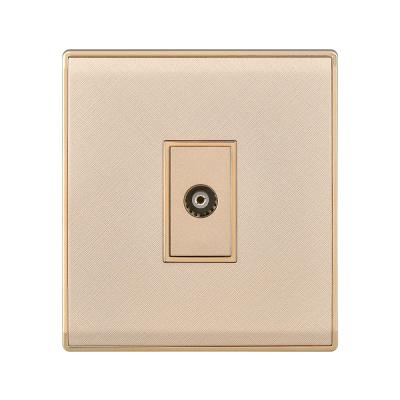 China FIKO Pakistan Multi-Purpose British Style Iron Loop Socket Panel Cable TV Socket Non-Standard Plating Panel A CLOSED CIRCUIT Dark TV Panel for sale