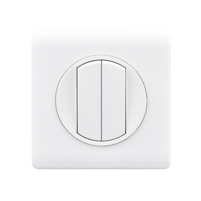 China PC FIKO 2 Plastic Material 1/2/3 Way Electrical Wall Switch, 80*80mm 2 Gang Light Wall Switch Electrical Socket For Home for sale