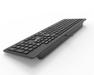 China Victory-lock classic design slim keyboard with hub for sale