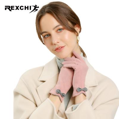 China 2021 REXCHI DY32 Winter Magic Touch Screen Glove Women Men Women Warm Pink Knitted Wool Mittens Gloves for sale