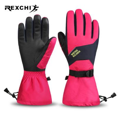 China REXCHI Women's Fashion Outdoor Sports Snowboard Ski Snowfall Warm Unisex Waterproof Gloves Pretty For Winter SK05 for sale