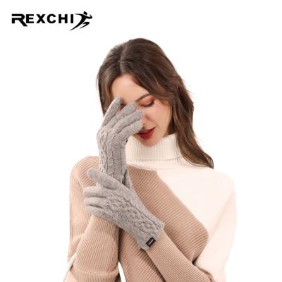 China Wholesale REXCHI DY27 Female Knit New Design Gloves Man Women Woolen Electric Winter Gloves Warm Gloves for sale