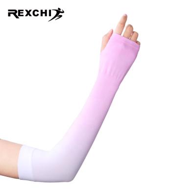 China REXCHI HB21 Breathable Wholesale Ice Silk Sunscreen Elastic Sleeve Sun Block For Men And Women Outdoor Sleeves Arm Cover for sale