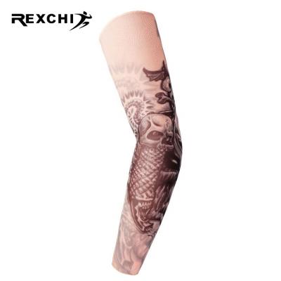 China REXCHI TS Breathable Tattoo Arm Men Women Sleeves Breathable Slim Cycling Arm Sleeves Professional UV Protection Basketball for sale